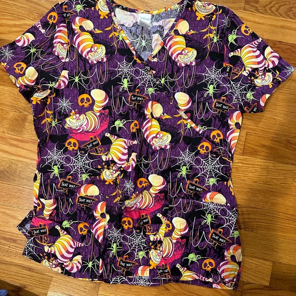 Disney Halloween scrub shirt